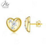 Moissanite Earrings D Color Heart 925 Sterling Silver Plated GRA Certificate Hypoallergenic Ideal Gift Wholesale Factory Direct Perfect for Daily Wear
