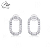 Moissanite Ruby Sapphire Earrings 925 Sterling Silver Round Cut Hollow Oval Luxury Jewelry Factory Direct Ideal Gift For Women Hypoallergenic