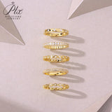 Moissanite Ring Set D Color VVS1 S925 Sterling Silver Round Cut  For Women Fine Jewelry Anniversary Wedding Band Yellow Gold