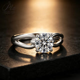 Moissanite Ring 1ct Round Cut D Color GRA Certified Hollow 925 Sterling Silver Factory Direct Daily Wear Ladies Fine Jewelry