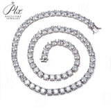 Moissanite Tennis Necklace 925 Sterling Silver D VVS1 Round Cut 2mm-6.5mm Factory Direct Hip Hop Jewelry 16-24inch for Men Women
