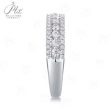 Moissanite Ring D Color VVS1 Clarity Round Cut 925 Sterling Silver Exclusive High-End Jewelry Top pick for women's everyday wear