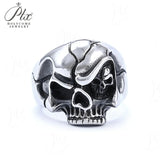 Men’s Punk Skull Rings Stainless Steel Multi-Style Hip-Hop Biker Fashion Jewelry Personality Rock Ring Party Charm Gift