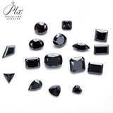 Luxury Black Moissanite Stones Multiple Shapes Including Round Oval & Heart Perfect for Rings Necklaces & Earrings