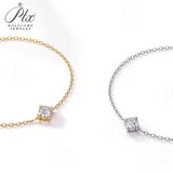 Moissanite Bracelet 1ct VVS1 D Color 925 Sterling Silver Round Cut Fashion Jewelry Gift For Women Birthday  White/Yellow Gold