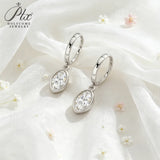 Moissanite Earrings 1-2ct Marquise Cut D Color VVS1 925 Sterling Silver GRA Hypoallergenic Non Tarnish Office Wear Gift