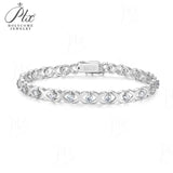 Moissanite Bracelet D Color 925 Sterling Silver GRA Certified Women Fine Jewelry Hypoallergenic & Versatile for Daily & Party Wear