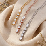 Moissanite Necklace 2.1CT D Color 925 Sterling Silver Round/Marquise/Emerald/Oval Cut Anti-Allergy Daily Wear Ideal Gift for Her