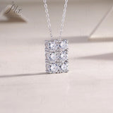 1.8CT Mossanite Necklace 925 Sterling Silver D Color VVS1 Clarity Round Cut Pendant Fine Jewelry Gift For Women Anniversary