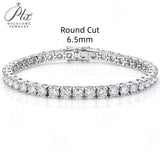 Moissanite Tennis Bracelet 925 Sterling Silver Round Cut 2mm-6.5mm D Color VVS1 Factory Direct Fine Jewelry for Unisex Casual Wear 6-8.5inch