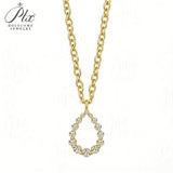 4.6CT Moissanite Hollow Water Drop Pendant Round Shape S925 D Color High-End Jewelry for Women Perfect for Anniversary Gifts