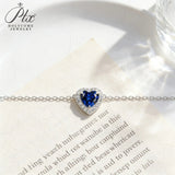 Lab Created Columbia Emerald Ruby Sapphire Padparadscha HeartCut Necklace White Gold Romantic Gemstone Fine Jewelry Gift for Her