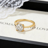 1.5ct/2.5ct Moissanite Ring VVS1 Clarity 1D Color Cushion 925 Silver White Yellow Rose Gold Anniversary Wedding Band for Women