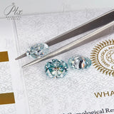 Aqua Blue VVS1 Moissanite Multiple Cutting Shapes Loose Moissanites Gemstones with GRA Brilliant Cut Fancy Cut Beads For Jewelry