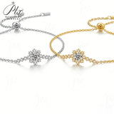 0.5CT Moissanite Bracelet Round Cut D Color 925 Sterling Silver White Gold Plated Fashion Jewelry For Women Wedding Gift