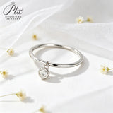 Moissanite Ring Round Cut GRA VVS1 Clarity 925 Sterling Silver Daily Match Office Wear Women Fashion Ring