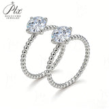 2/3 CT Moissanite Ring S925 Sterling Silver D Color VVS1 Round Cut Women's Jewelry Ideal Holiday Gift Anti-Allergic