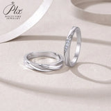 Moissanite Couple Ring S925 Sterling Silver D Color VVS1 Round Cut GRA Certified Hypoallergenic Direct Factory Daily Jewelry Ideal Gift for Her