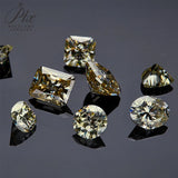 Luxury Yellow Moissanite Loose Stones – Round/Oval/Heart Shapes Perfect for Engagement Rings Bracelets and Pendants
