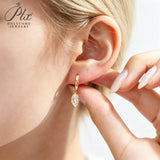 Moissanite Earrings 1-2ct Marquise Cut D Color VVS1 925 Sterling Silver GRA Hypoallergenic Non Tarnish Office Wear Gift