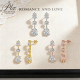 Moissanite Earrings 2-8ct D Color Round and Pear Cut VVS1 S925 White Yellow Rose Gold Mixed Shape Studs Fine Jewelry Gift for Her