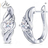 Moissanite Stud Earrings Round Cut D VVS1 925 Silver White Yellow Gold Plated Classic Design GRA Certified Gift Choice