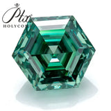 Moissanite Diamond Hexagon Cut Green/White Color VVS1 Brilliant Cut Tester Positive Factory GRA Certificate Jewelry Making DIY