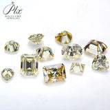 Luxury Yellow Moissanite Loose Stones – Round/Oval/Heart Shapes Perfect for Engagement Rings Bracelets and Pendants