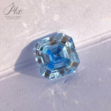 Moissanite Ice Blue Brilliant Gemstone  Asscher Cut Lab Grow Diamond  Advanced Jewelry Making Material GRA Pass Diamond Test