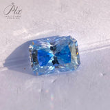 Moissanite Ice Blue Brilliant Gemstone  Asscher Cut Lab Grow Diamond  Advanced Jewelry Making Material GRA Pass Diamond Test