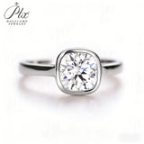 Moissanite Ring Cushion Cut 7mm D Color 925 Silver Engagement Ring A Treasure That Highlights a Woman's Elegant Temperament