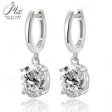 2/4ct Moissanite Earrings Oval Cut D Color VVS1 925 Sterling Silver GRA Certified Hypoallergenic Daily Versatile Jewelry Gift