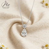 Moissanite Custom Pendant 925 Sterling Silver Pear Round Cut Total 5/9.5CT D Color With GRA For Ladies Christmas Gift Jewelry