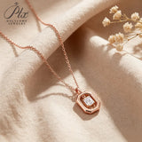 1CT Moissanite Necklace Emerald Cut 925 Sterling Silver D Color VVS1 GRA Hypoallergenic Office‑Ready Perfect Gift Jewelry