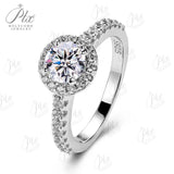 Moissanite Ring 12 Colors Round 1CT 925 Sterling Sliver Fine Jewelry Birth Stones Wedding Gift Women Jewel Ring 925 Silver Ring