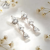 3ct Moissanite Earrings Pear Cut D Color VVS1 925 Sterling Silver GRA Certified Hypoallergenic Factory Direct Daily Wear