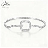 Moissanite Round Cut Multi Style Lock Design Bracelet Premium Radiant Jewelry Versatile Lock Trendy Bracelet Popular Gift Idea