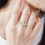 2ct Moissanite Ring Marquise GRA Certificate D VVS1 925 Sterling Silver Hypoallergenic Fade‑Resistant Wedding Anniversary Jewelry for Women