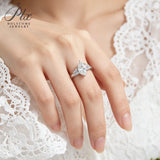 1.5CT Moissanite Ring Round Marquise Cut D VVS1 925 Sterling Silver GRA Certified Factory Direct Gift Choice Hypoallergenic