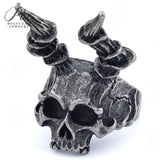 Men’s Punk Skull Rings Stainless Steel Multi-Style Hip-Hop Biker Fashion Jewelry Personality Rock Ring Party Charm Gift