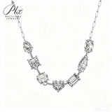 Moissanite Necklace 925 Pure Silver Multi Shape Cut D Color VVS1 Clarity GRA Certified Perfect Gift Anti-allergy Neck Ornament