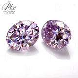Moissanite Plating Sakura Pink VVS1 Gemstones Oval/Heart/Radiant/Emerald Cut for Rings Necklaces Earrings DIY Jewelry Making