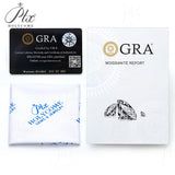 Moissanite Ring D Color VVS1 Round Cut 925 Sterling Silver GRA Certified Daily Wear Commute Friendly Ideal Gift for Her