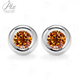 Moissanite Earrings 12 Colors 925 Silver 0.5CT Bubble Top quality Birth Stones New Bridal Jewelry classic Daily Wear Jewel Gift