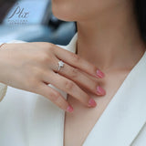 Moissanite Ring D Color VVS1 Clarity Round-Cut with Star Design Elegant Fashionable Style for Women for Daily Wear Jewelry