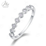 Moissanite Ring S925 Sterling Silver Round Cut D Color for Women Wedding Band Bridal Fine Jewelry Gift Package Anniversary