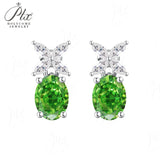 Moissanite/CZ Earrings Lab-Grown Emerald/Ruby/Sapphire 925 Silver Hypoallergenic Factory Direct Daily Commute Ideal Present