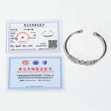 925 Sterling Silver Openable Moissanite Bracelet - 2025 Exquisite Jewelry for Women Ideal Gift for Weddings and Anniversarie