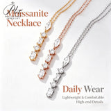 Moissanite Necklace 2.1CT D Color 925 Sterling Silver Round/Marquise/Emerald/Oval Cut Anti-Allergy Daily Wear Ideal Gift for Her
