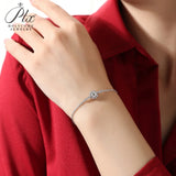0.5CT Moissanite Bracelet Round Cut D Color 925 Sterling Silver White Gold Plated Fashion Jewelry For Women Wedding Gift